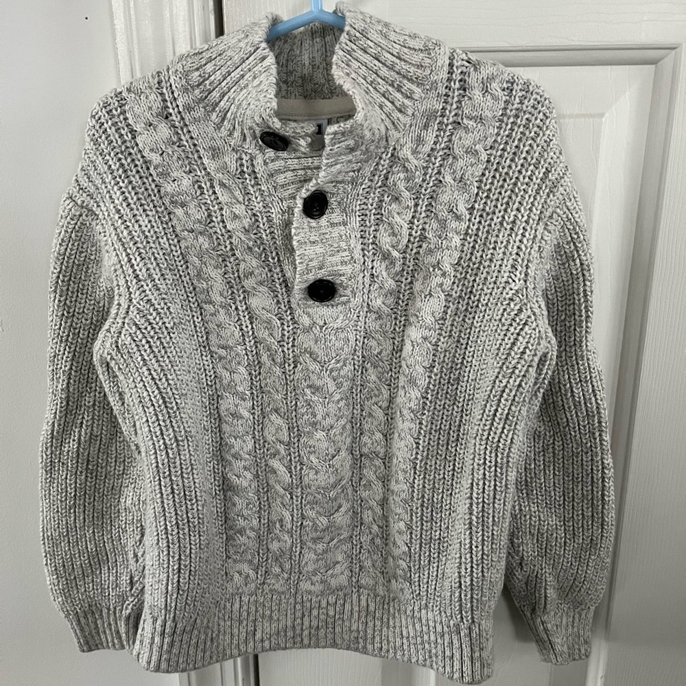 Janie and Jack button sweater 10% wool, 90% cotton